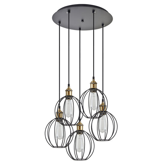 Homelighting Magnum SE21-BR-10-5BL-GR2 - Stylish industrial pendant lamp for any space