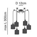 Homelighting Magnum SE21-BR-10-BL6-SH2 - Moderne hanglamp voor sfeervolle verlichting