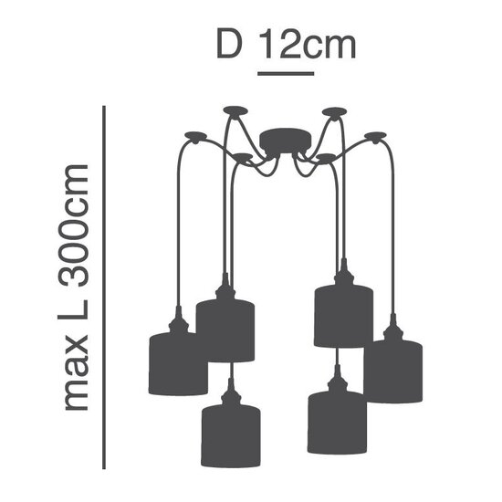 Homelighting Magnum SE21-BR-10-BL6-SH2 - Moderne Pendelleuchte für stilvolle Beleuchtung
