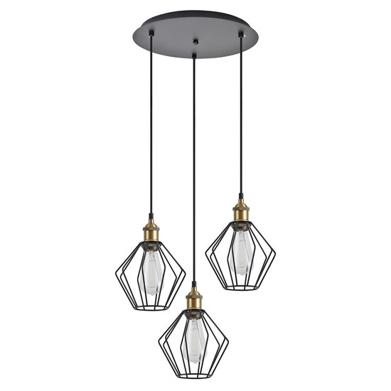 Homelighting Magnum SE21-BR-10-3BL-GR1 - Lámpara colgante industrial elegante para cualquier espacio