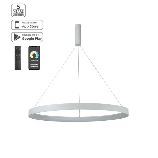 Homelighting Amaya SE LED 100 - Moderne witte slimme hanglamp