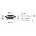 Homelighting Amaya SE LED 80 - Plafonnier intelligent blanc moderne