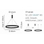 Homelighting Amaya SE LED 80 - Suspension intelligente noire moderne