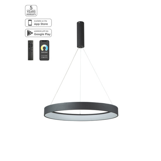 Homelighting Amaya SE LED 60 - Moderne zwarte slimme hanglamp