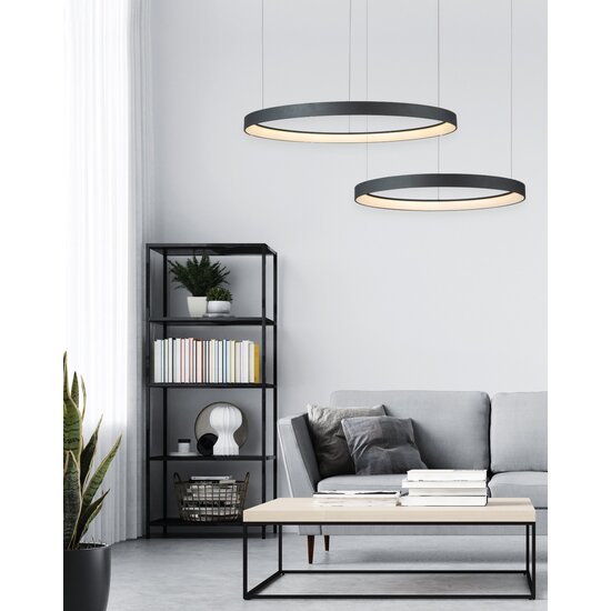 Homelighting Amaya SE LED 60 - Suspension intelligente noire moderne