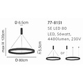 Homelighting Amaya SE LED 80 - Lámpara colgante de cobre moderna para una iluminación elegante