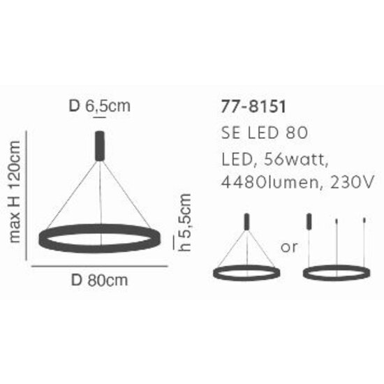 Homelighting Amaya SE LED 80 - Modern copper pendant lamp for stylish lighting