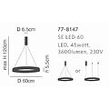 Homelighting Amaya SE LED 60 - Suspension dorée moderne pour un éclairage élégant