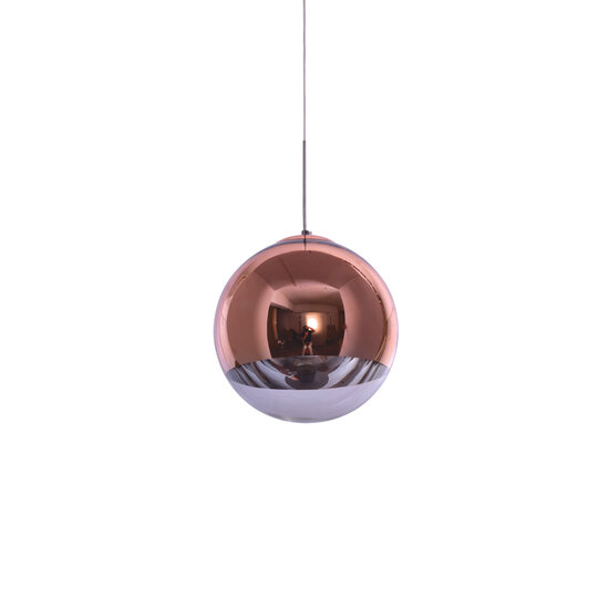 Homelighting Alessia SE3130-1-COP - Lámpara colgante moderna de cobre y vidrio claro