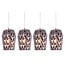 Homelighting Luca SE4288S-04 - Lámpara colgante de vidrio ahumado hecha a mano para interiores modernos