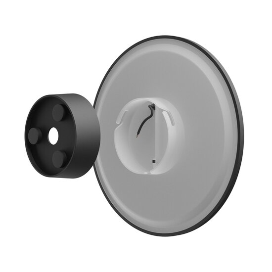 Spectrum LED PIATTA 18W CCT 230V IP44 250x47MM BLACK ROUND FACADE LAMP - Perfecte verlichting voor elke gevel