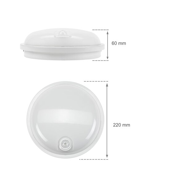 Spectrum LED TECHNIC LAMP LED 20W IP54 230V ROUND NW PIR - Éclairage idéal pour tout espace