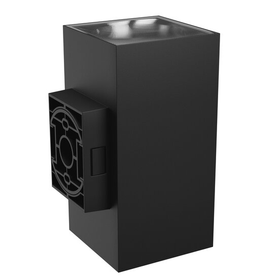 Spectrum LED TORRE 18W CCT 230V IP54 99x78x162MM BLACK SQUARE FACADE LAMP - Perfect voor buitenverlichting