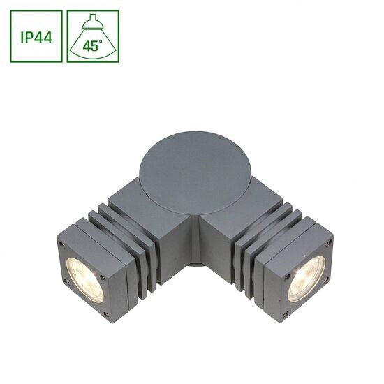 Spectrum LED TORRE 230V 3,6W 2X1LED CREE 45DEG UP+SIDE IP44 CW WANDMONTAGE - Perfecte verlichting voor elke ruimte