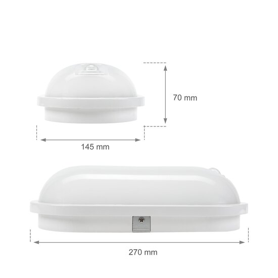 Spectrum LED TECHNIC LAMP LED 20W IP54 230V OVAL NW PIR - Éclairage parfait pour un usage intérieur et extérieur