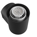 Spectrum LED STELLA COLUMN WALL GU10 6W CCT 230V 270DEG IP44 IK08 100X120X245MM BLACK ROUND FACADE LAMP - Perfect voor moderne gevelverlichting