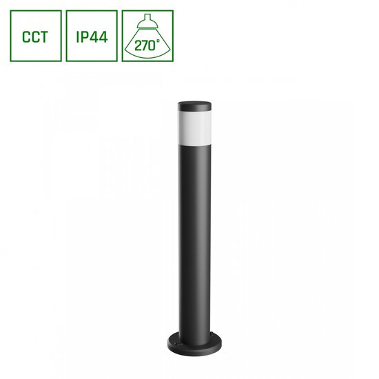 Spectrum LED STELLA COLUMN GU10 6W CCT 230V 270DEG IP44 IK08 175X722MM BLACK ROUND - Ideal for outdoor lighting