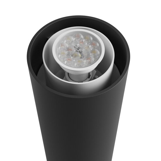 Spectrum LED STELLA COLUMN GU10 6W CCT 230V 270DEG IP44 IK08 175X722MM BLACK ROUND - Ideal for outdoor lighting