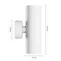 Spectrum LED SQUALLA VARIOSA TUBO 2XGU10 SCONCE 230V IP20 55X160X90MM WHITE ROUND - Perfecte wandverlichting voor elke ruimte