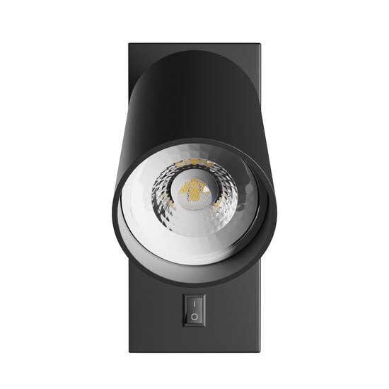 Spectrum LED SQUALLA VARIOSA SWITCH GU10 SCONCE 230V IP20 55x100MM BLACK ROUND - Perfecte wandverlichting voor elke ruimte