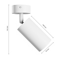 Spectrum LED SQUALLA VARIOSA GU10 SCONCE 230V IP20 55x100x165MM WHITE ROUND - Creëer een sfeervolle ambiance in uw ruimte