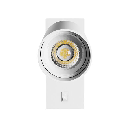 Spectrum LED SQUALLA VARIOSA FLEXI SWITCH GU10 SCONCE 230V IP20 55x100x410MM WHITE ROUND - Perfecte wandverlichting voor elke ruimte