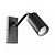 Spectrum LED SQUALLA VARIOSA FLEXI SWITCH GU10 SCONCE 230V IP20 55x100x410MM BLACK ROUND