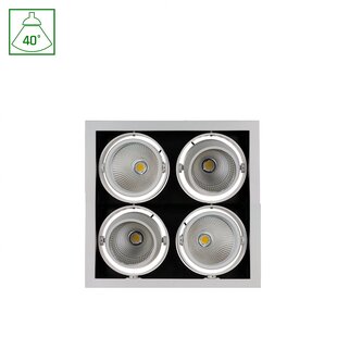 MODERN-DAY 4X1LED COB CITIZEN 40DEG 230V 4X27W IP20 WW DOWNLIGHT SQUARE