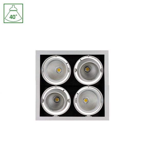 Spectrum LED MODERN-DAY 4X1LED COB CITIZEN 40DEG 230V 4X27W IP20 WW DOWNLIGHT SQUARE - Perfekte Beleuchtung für jeden Raum