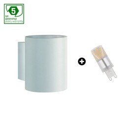 SET 5Y WARRANTY - SQUALLA G9 TUBE WHITE + LED G9 4W CW