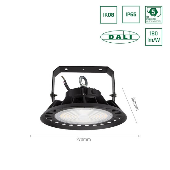 Spectrum LED PLATEO 3 HIGH BAY 100W NW 230V - Idéal pour l'éclairage industriel