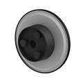 Spectrum LED PIATTA 12W CCT 230V IP44 180x47MM BLACK ROUND FACADE LAMP - Perfecte verlichting voor buitenruimtes