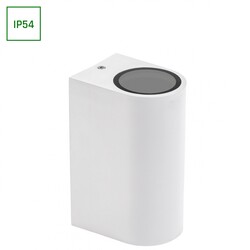 PARETE GU10 X2 BIDIRECTIONAL SCONCE 250V IP54 150 X 73 X 95MM WHITE