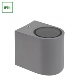 PARETE GU10 X1 UNIDIRECTIONAL SCONCE 250V IP54 80 X 73 X 95MM GRAY