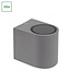 Spectrum LED PARETE GU10 X1 UNIDIRECTIONAL SCONCE 250V IP54 80 X 73 X 95MM GRAY - Perfekte Wandbeleuchtung für jeden Raum