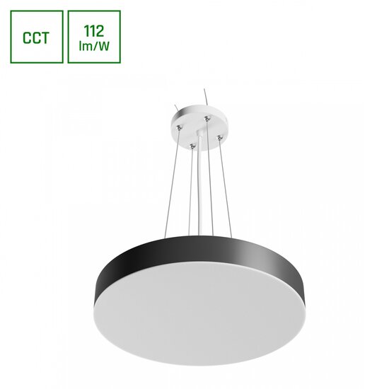 Spectrum LED NYMPHEA OPTIMA BLACK 24W CCT 230V 120DEG IP20 FI300X50MM WHITE BLACK ROUND - Creëer een sfeervolle ambiance in uw ruimte