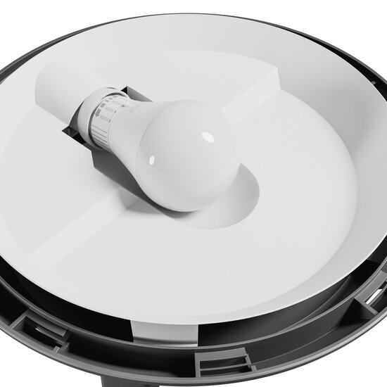 Spectrum LED NYMPHEA OMNI BLACK E27 230V IP65 IK08 FI300X90MM BLACK ROUND - Perfect voor stijlvolle verlichting in elke ruimte