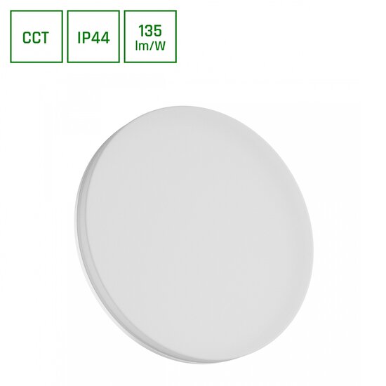 Spectrum LED NYMPHEA FUSION 20W/30W/40W CCT 230V 120DEG IP44 FI330X53MM WHITE - Perfecte verlichting voor elke ruimte