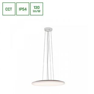 NYMPHEA FLAT DUO 36W CCT 230V 120DEG IP54 FI400X26MM WHITE ROUND