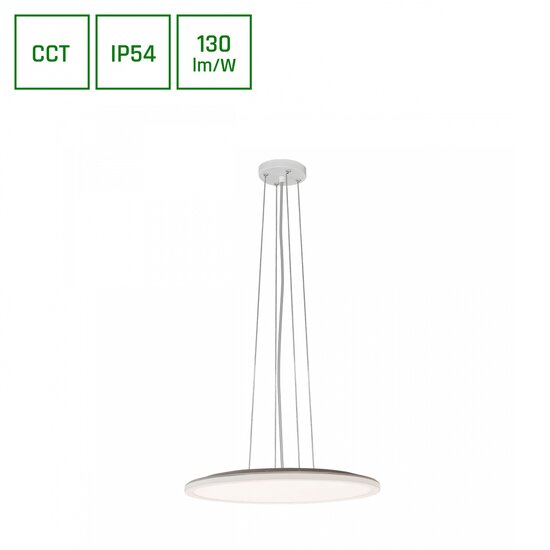 Spectrum LED NYMPHEA FLAT DUO 36W CCT 230V 120DEG IP54 FI400X26MM WHITE ROUND - Perfecte verlichting voor elke ruimte