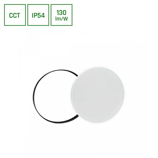 Spectrum LED NYMPHEA BLACK & WHITE RINGS 32W CCT 230V 115DEG IP54 FI320X52 - Creëer een sfeervolle ambiance in elke ruimte