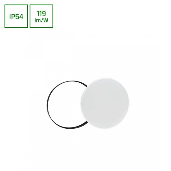 Spectrum LED NYMPHEA BLACK & WHITE RINGS 24W CW 230V 115DEG IP54 FI320X52 - Perfecte verlichting voor elke ruimte