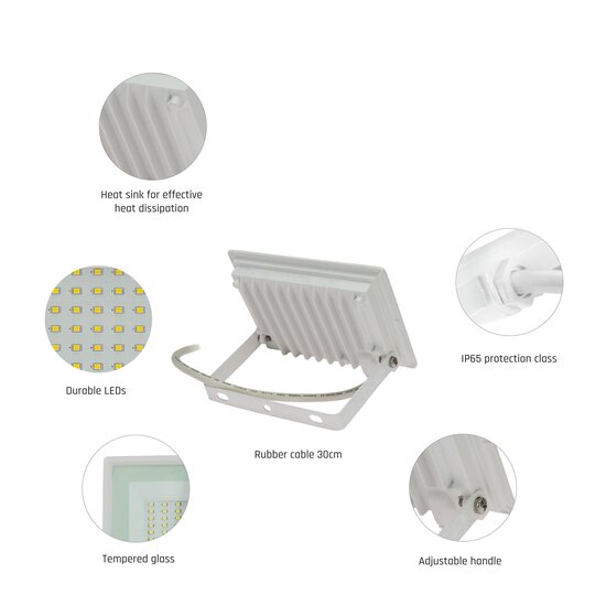 Spectrum LED NOCTIS LUX 3 FLOODLIGHT 30W WW 230V IP65 - Iluminación ideal para espacios exteriores