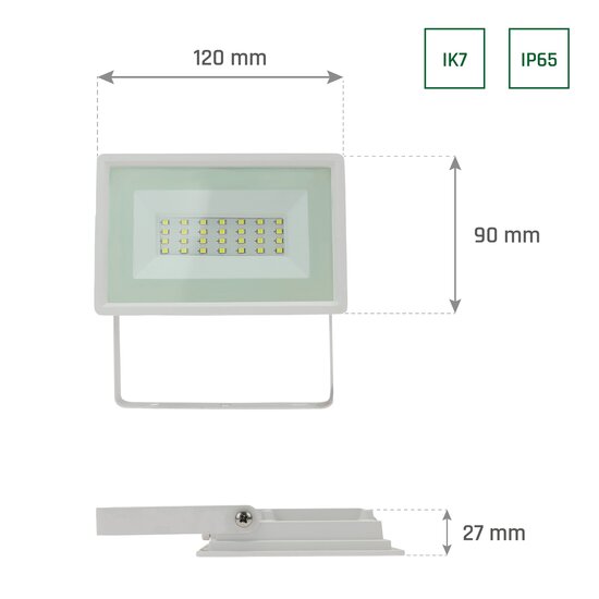 Spectrum LED NOCTIS LUX 3 FLOODLIGHT 20W WW 230V IP65 - Perfecte verlichting voor buitenruimtes