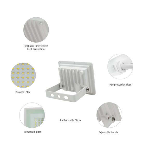 Spectrum LED NOCTIS LUX 3 FLOODLIGHT 10W NW 230V IP65 - Ideal para iluminación exterior