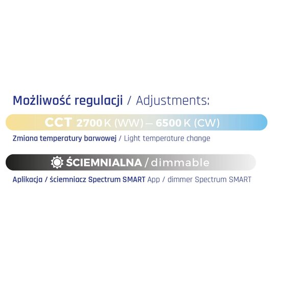 Spectrum LED MODERNA 36W WI-FI CCT DIM SPECTRUM SMART - Éclairage intelligent pour chaque espace