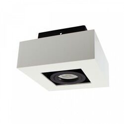MIRORA GU10 SURFACE GU10 250V IP20 145X145X85MM WHITE BLACK SQUARE ADJUSTABLE SPOT