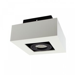 MIRORA GU10 SURFACE GU10 250V IP20 145X145X85MM WHITE BLACK SQUARE ADJUSTABLE SPOT