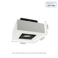 Spectrum LED MIRORA GU10 SURFACE GU10 250V IP20 145X145X85MM WHITE BLACK SQUARE ADJUSTABLE SPOT - Ideal für moderne Räume