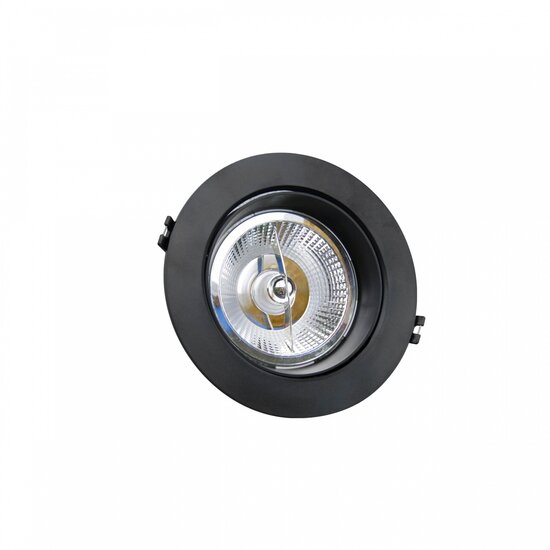 Spectrum LED MDD MAXI PC UNO ROUND AR111 GU10 X 1 IP20 FI165x41MM BLACK - Ideal ceiling light for any space